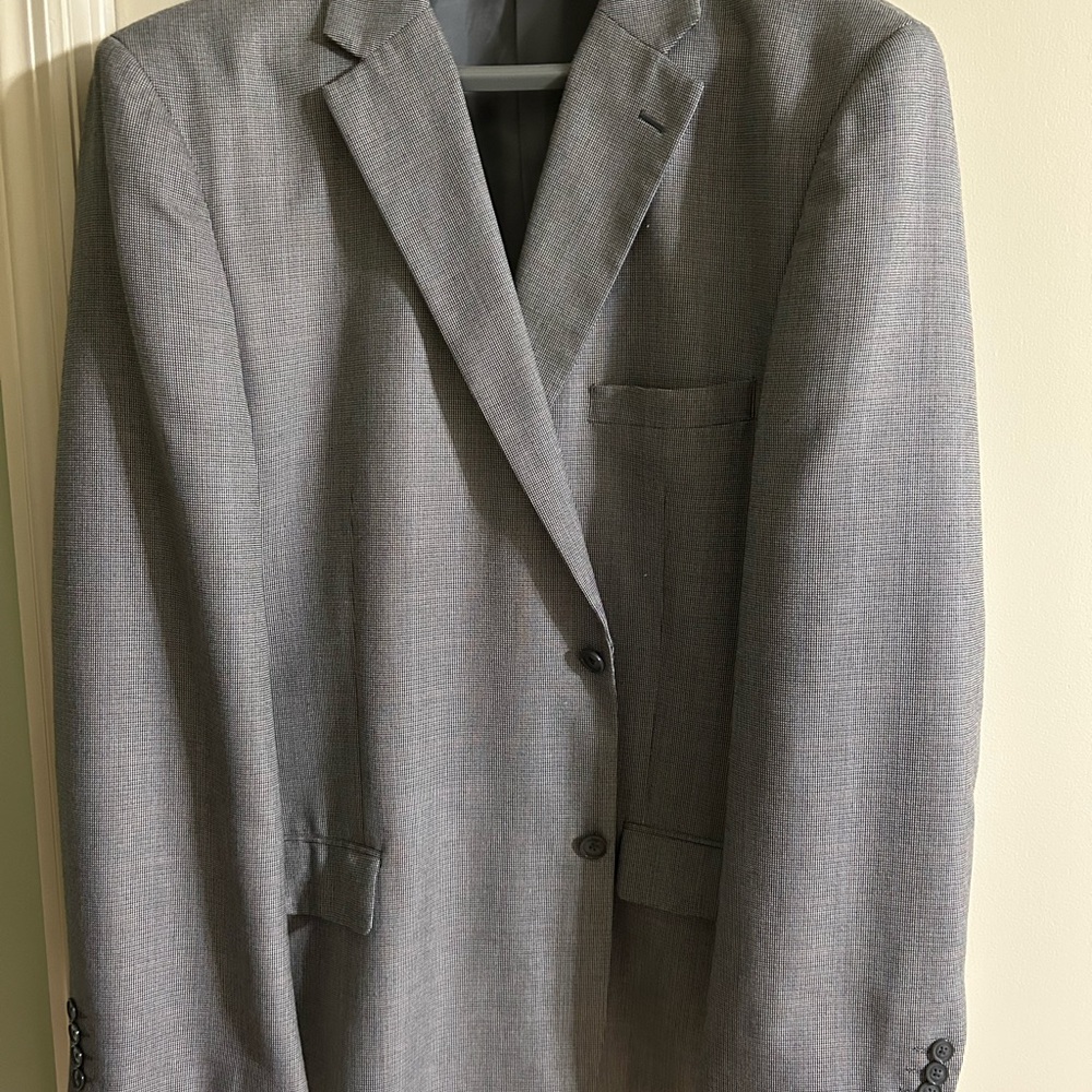 Men's Black & White Suit Jacket - Classic Single-Breasted Blazer